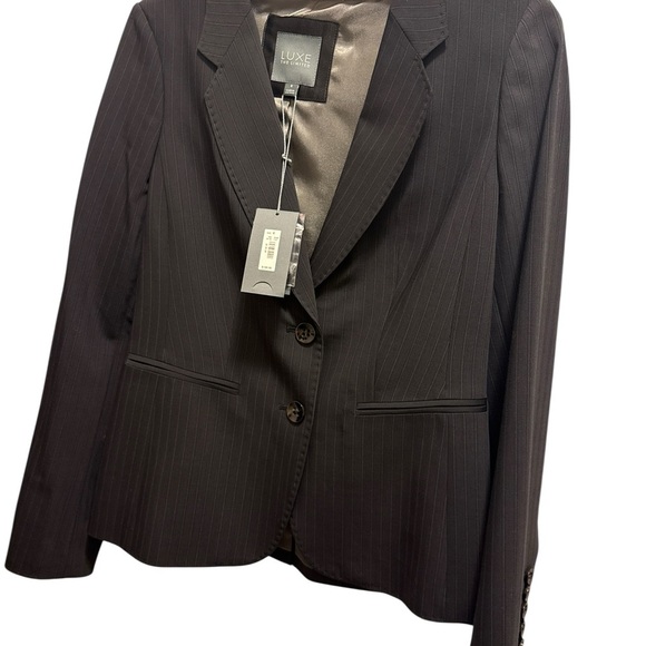 The Limited Black Pinstripe Blazer classic style new with tags retail price $198 - Picture 4 of 10